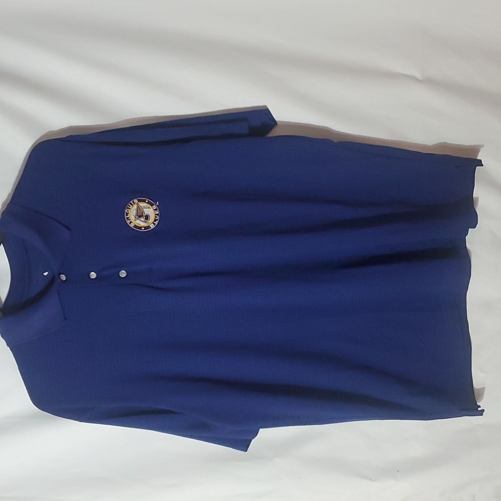 St. Louis Blues hockey navy blue polo in a size Large
